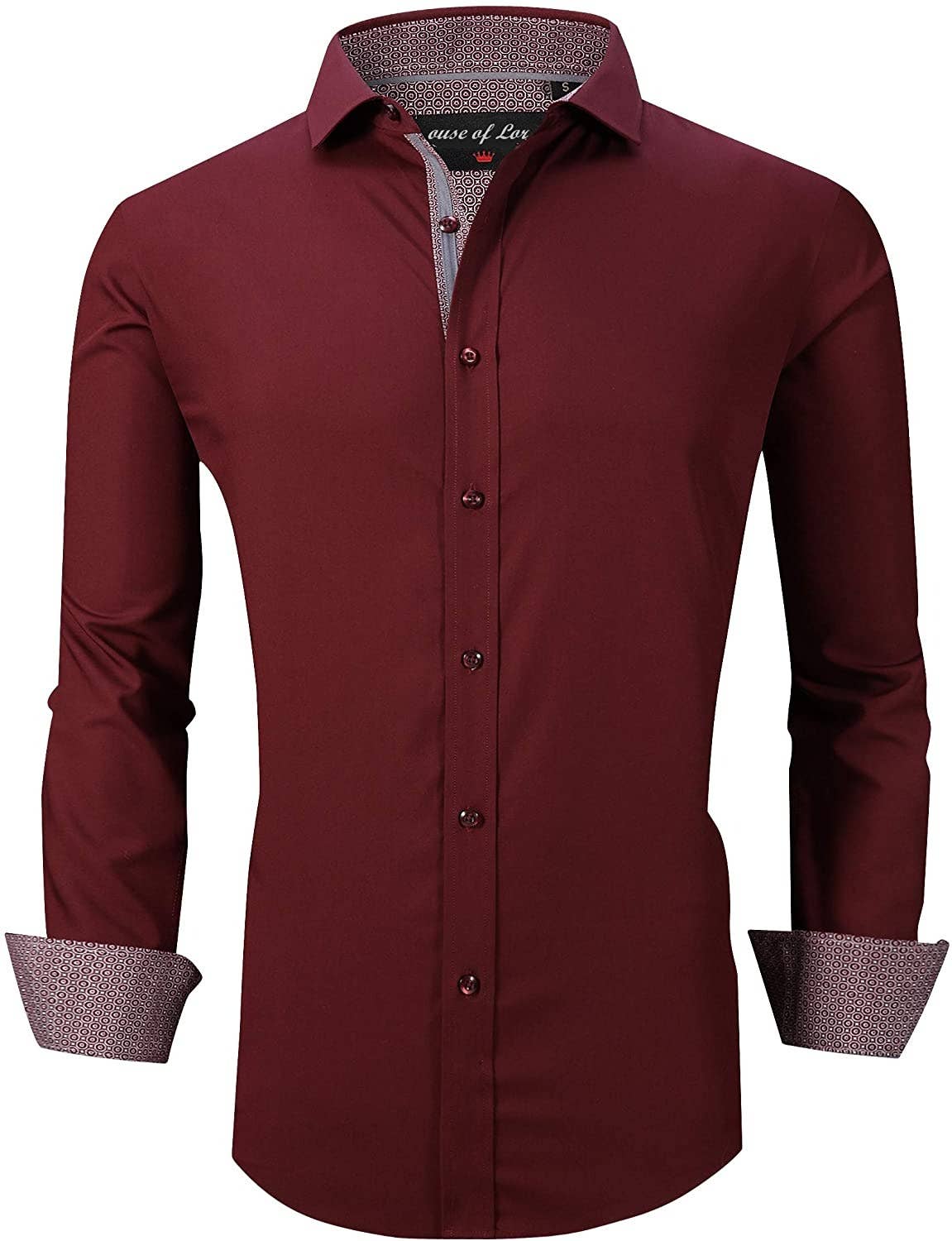 wholesale mens dress shirts Calvetti Wrinkle Free Regular Long Sleeve Shirts-BURGUNDY Pack F(1M-2L-2XL-1XXL) NEEDTODOADS POSTER GIRL - Women's You will be getting Sizes:40