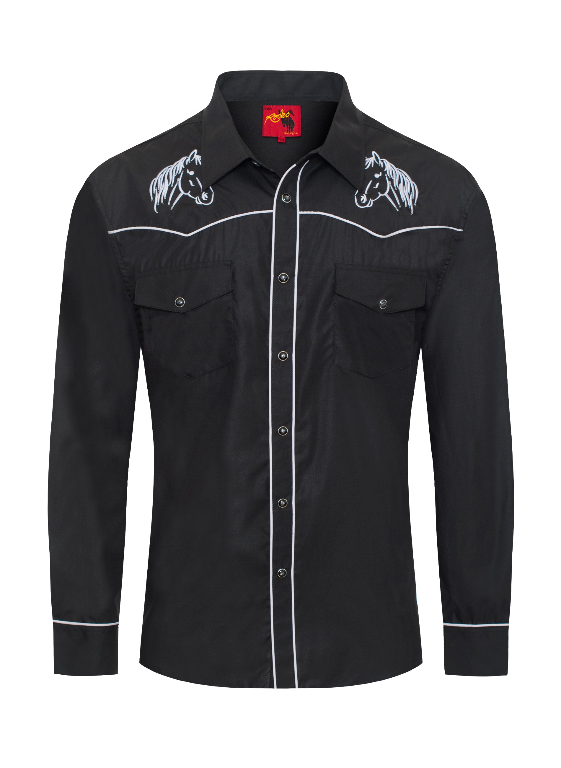 Men's Poly/Cotton L/S Horse Embroidery Western Shirts-PS560L-504 Pack B(1S-2M-2L-1XL) Men's Poly/Cotton L/S Horse Embroidery Western Shirts-PS560L-504 Pack B(1S-2M-2L-1XL)