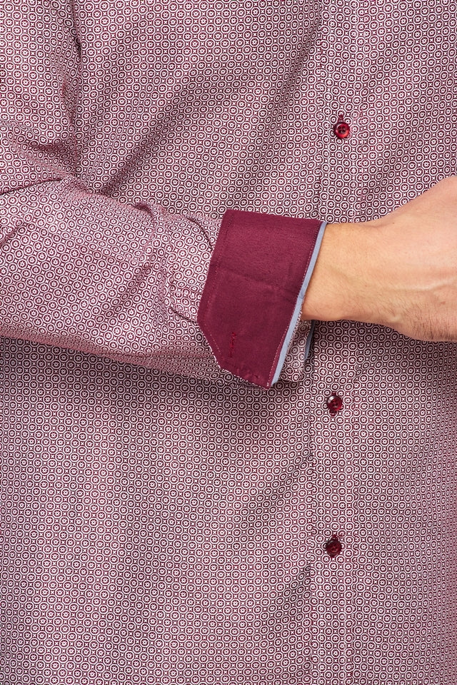 Mens Long Sleeve Printed Casual Button-Down Shirts HLS2004-108