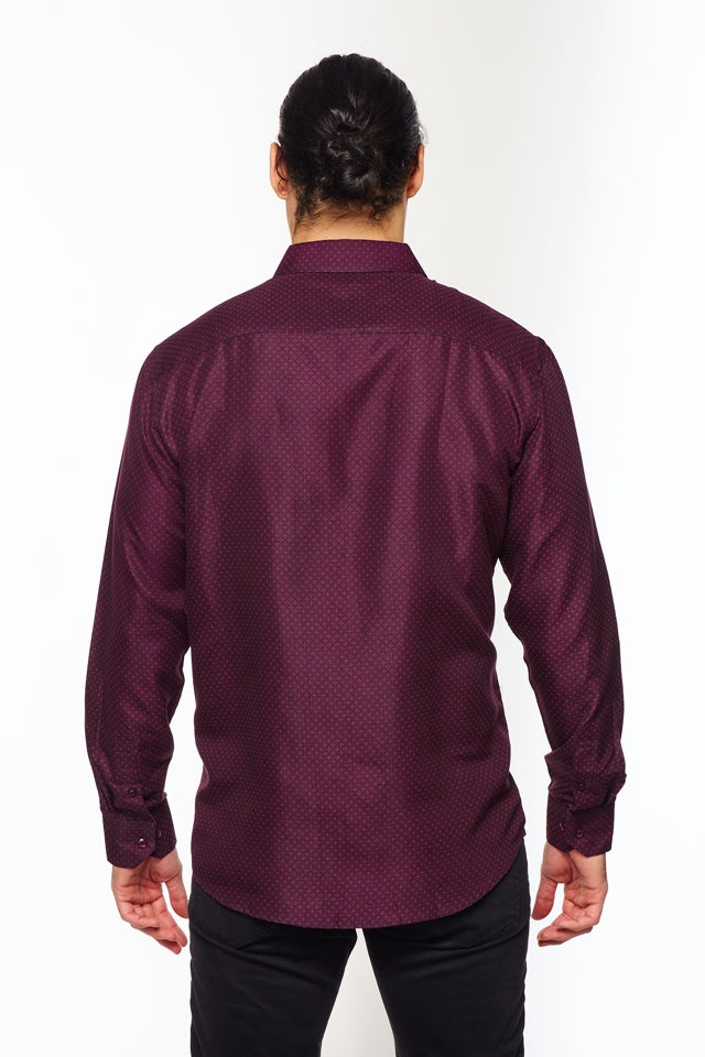 Mens Long Sleeve Printed Casual Button-Down Shirts HLS2004-112