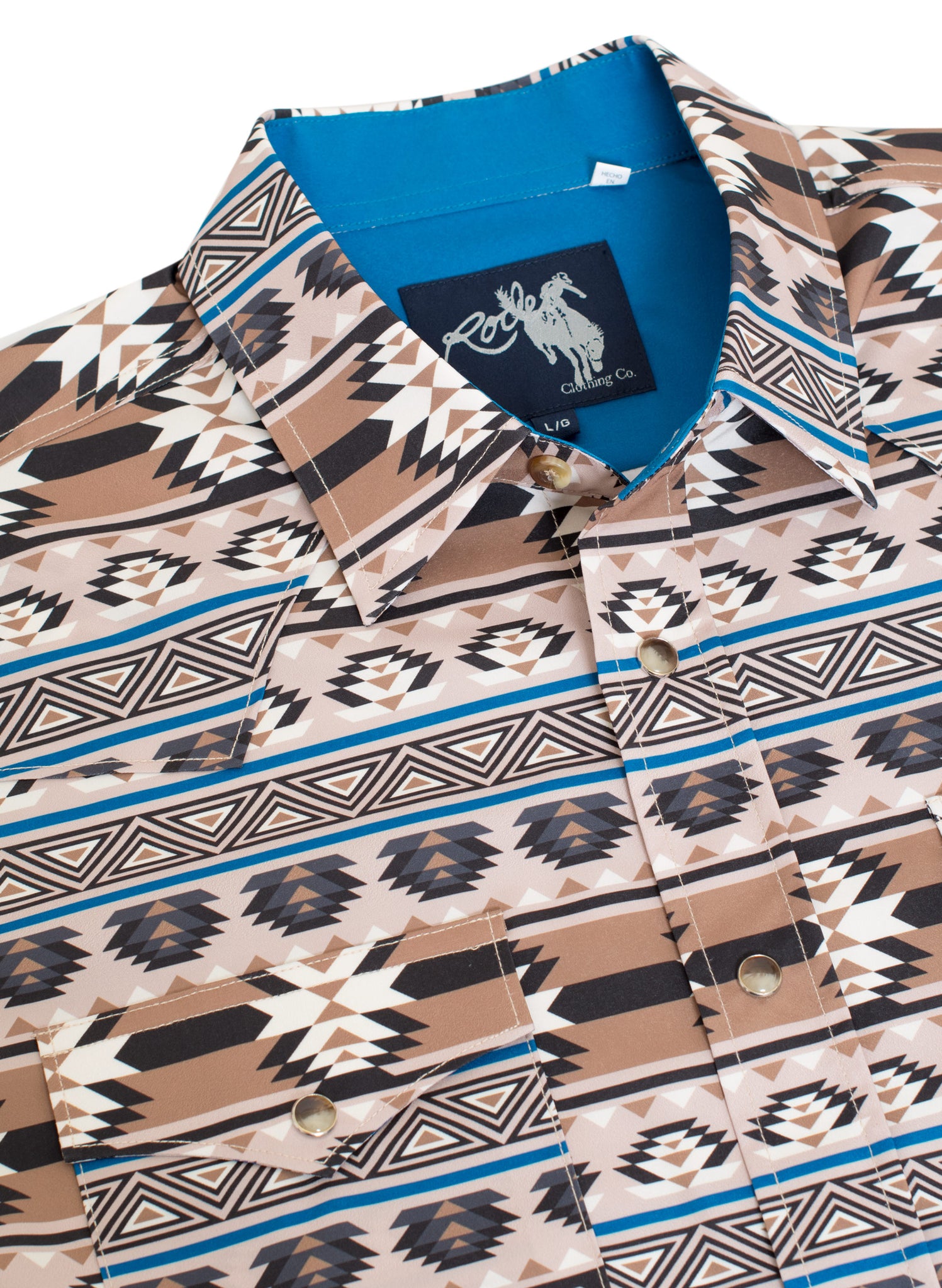 Men's Western Pearl Snap Aztec Print Shirt - MPS110L-102
