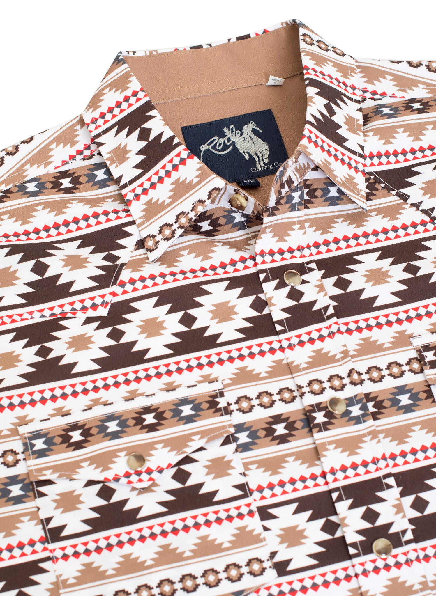 Men's Western Pearl Snap Aztec Print Shirt - MPS110L-103