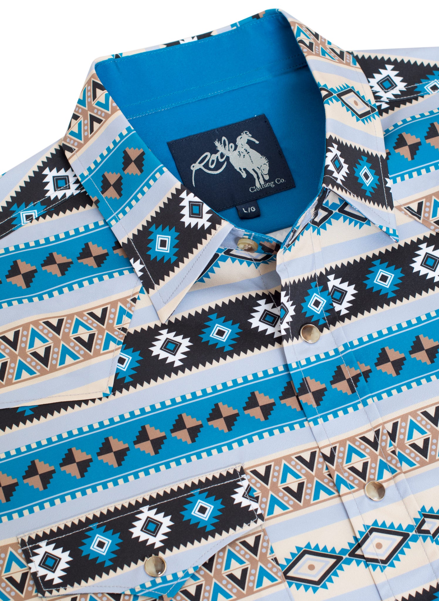 Men's Western Pearl Snap Aztec Print Shirt - MPS110L-105
