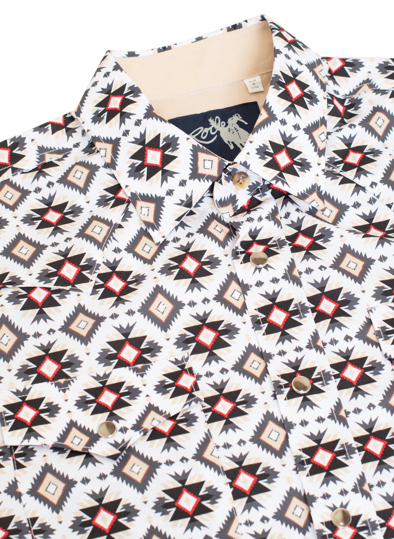 Men's Western Pearl Snap Aztec Print Shirt - MPS110L-108