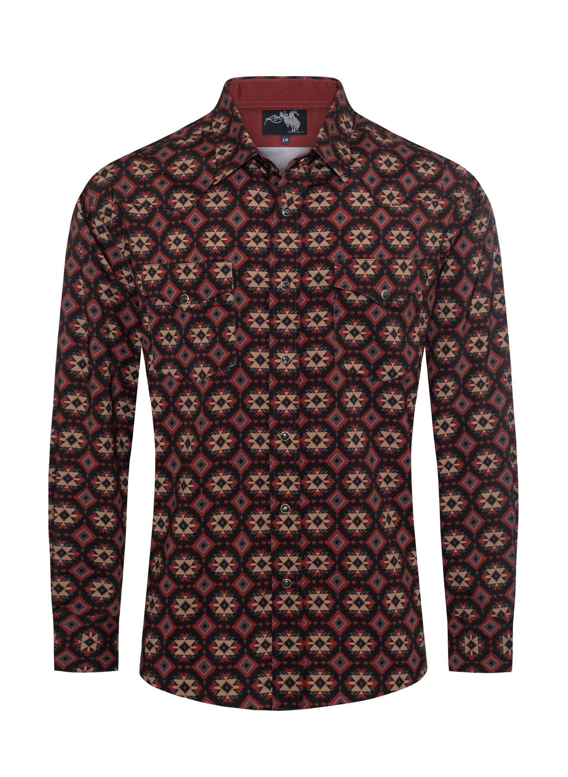 Men's Western Pearl Snap Aztec Print Shirt-MPS110L-1131 – Rodeo