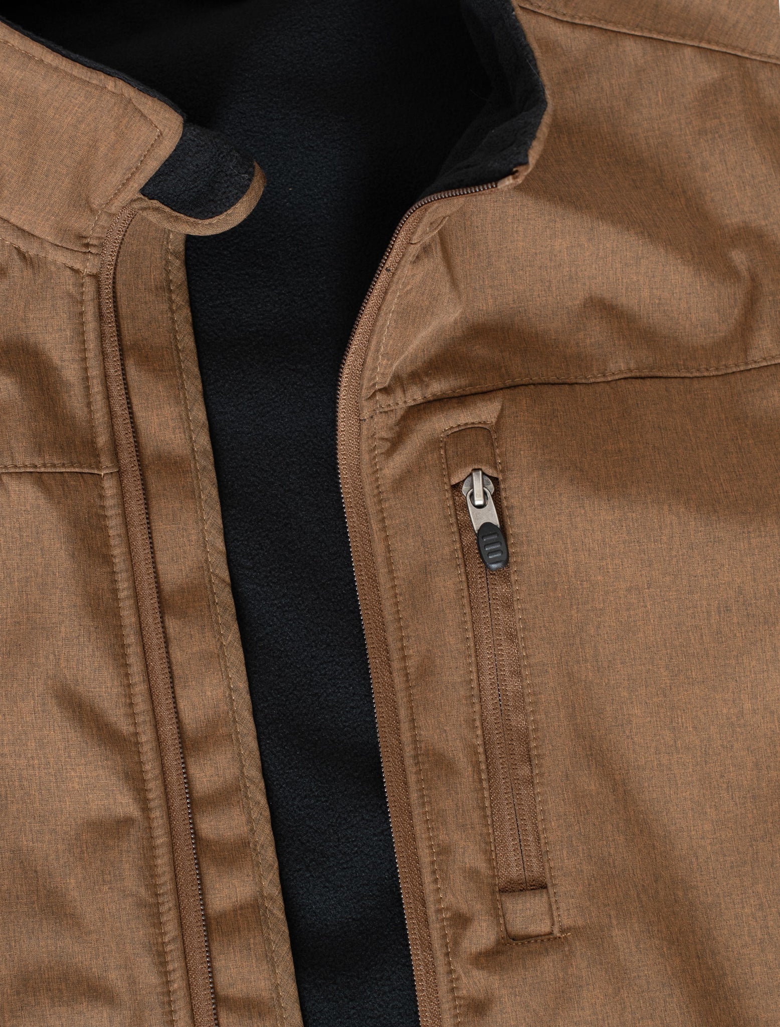 Men's Soft Shell Bonded Jacket -NJ650-COGNAC-BLACK