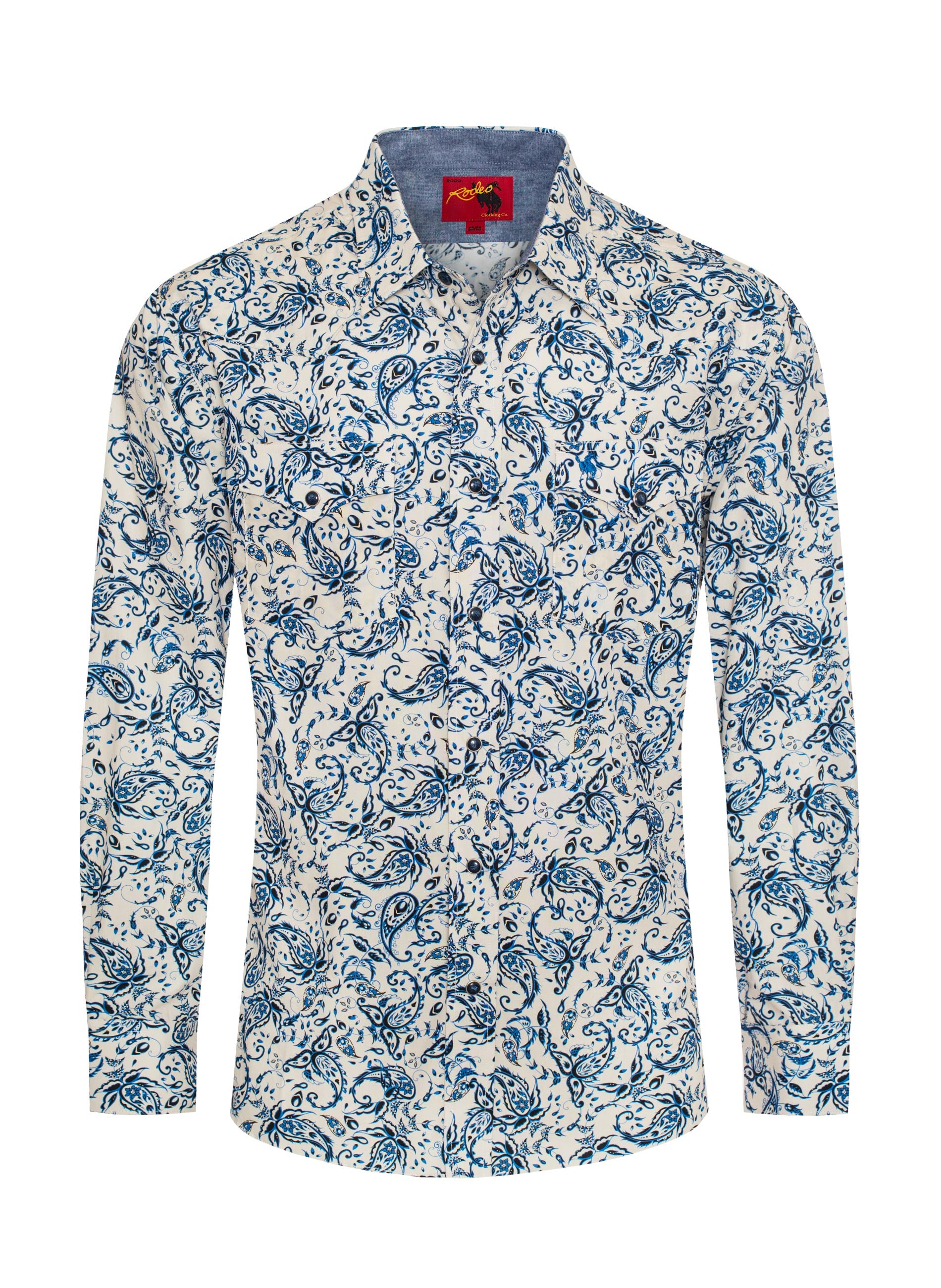 Men's Western Pearl Snap Print Shirt-PS100L-1079 Pack F(1M-2L-2XL-1XXL)