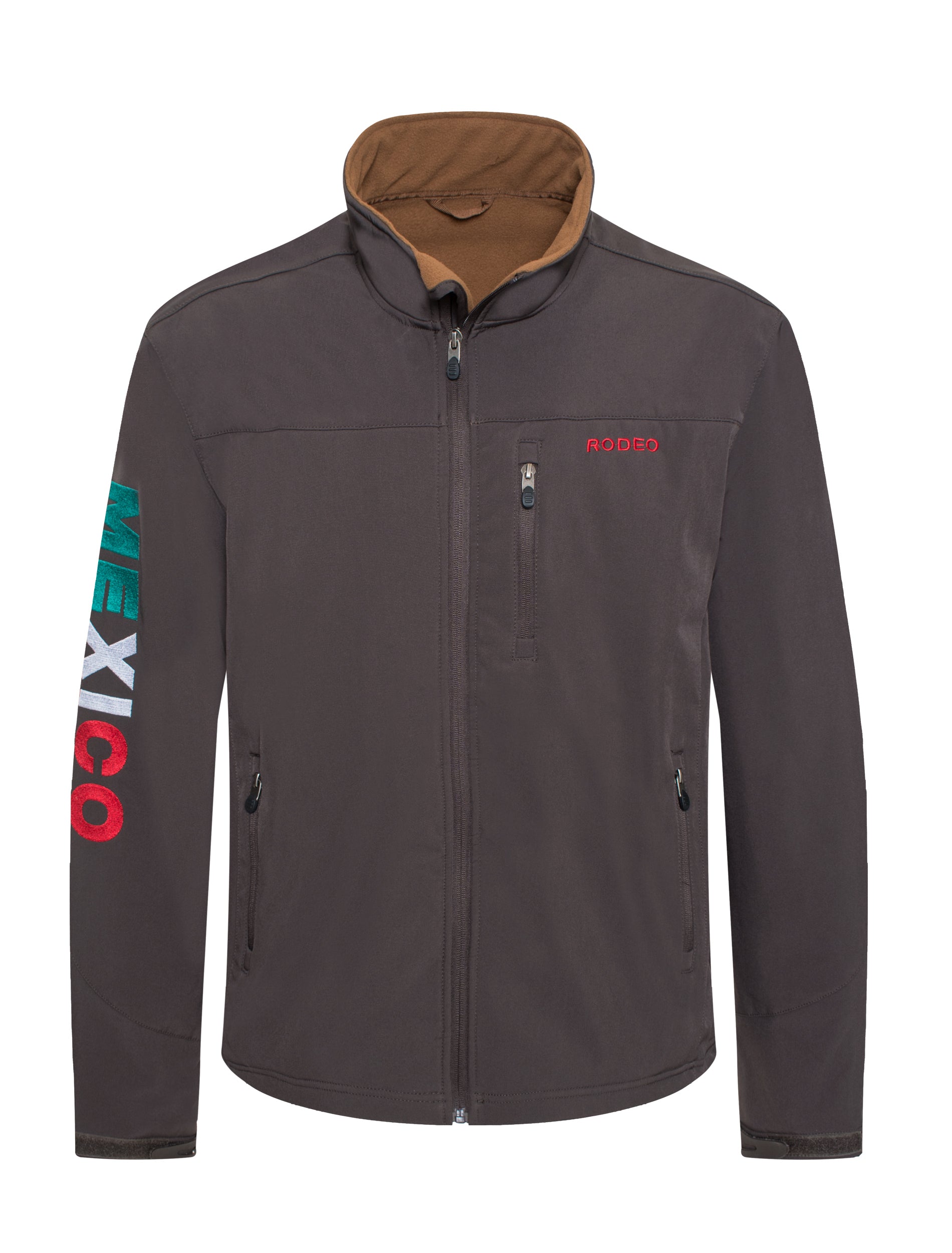 Men's Soft Shell Bonded Jacket-NJ650-EMB-MEX-BROWN main image 0