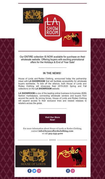 LA Showroom - Rodeo Clothing wholesale 