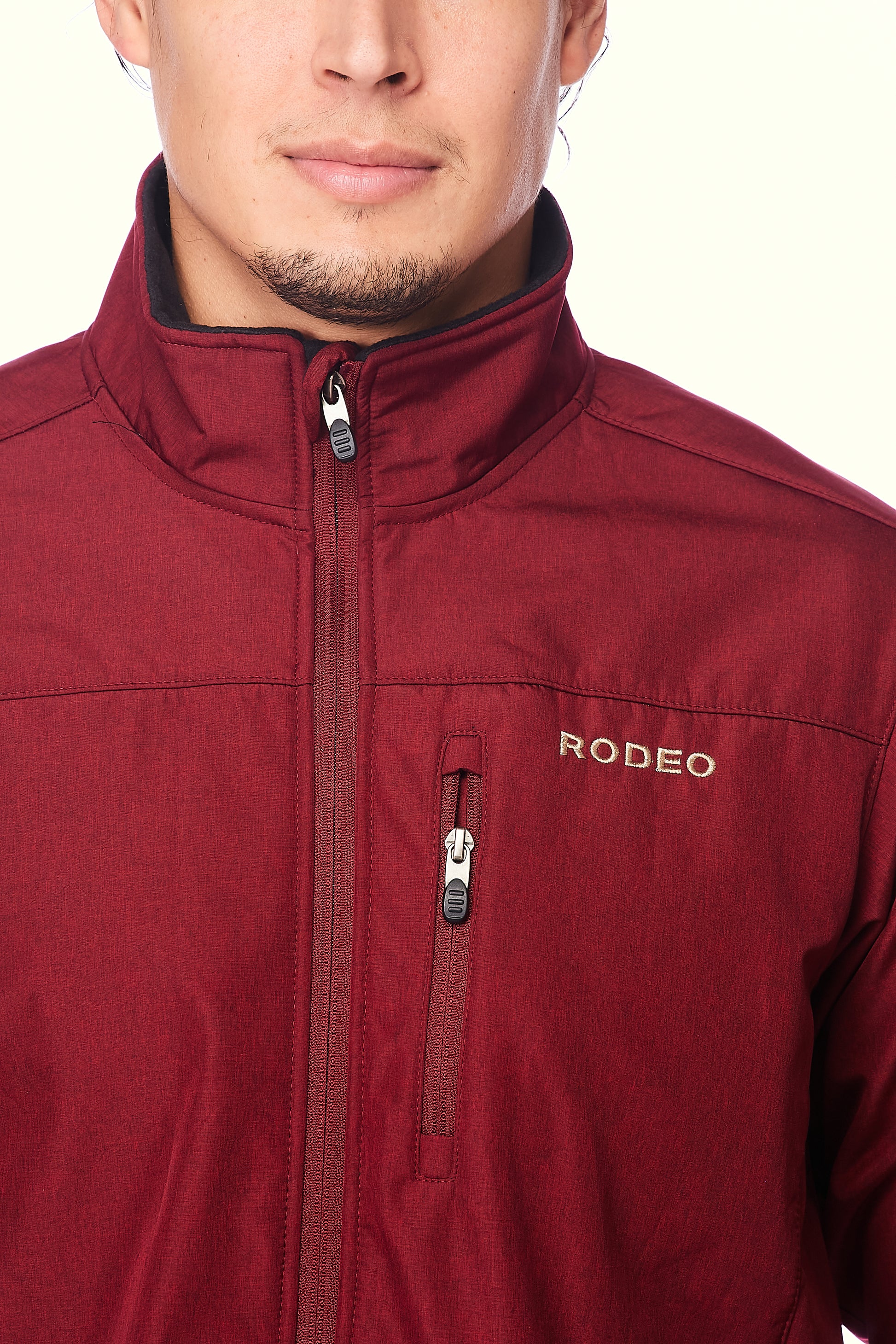 Men's Soft Shell Bonded Jacket-NJ650-EMB-BURG-BLACK - Rodeo Clothing wholesale 