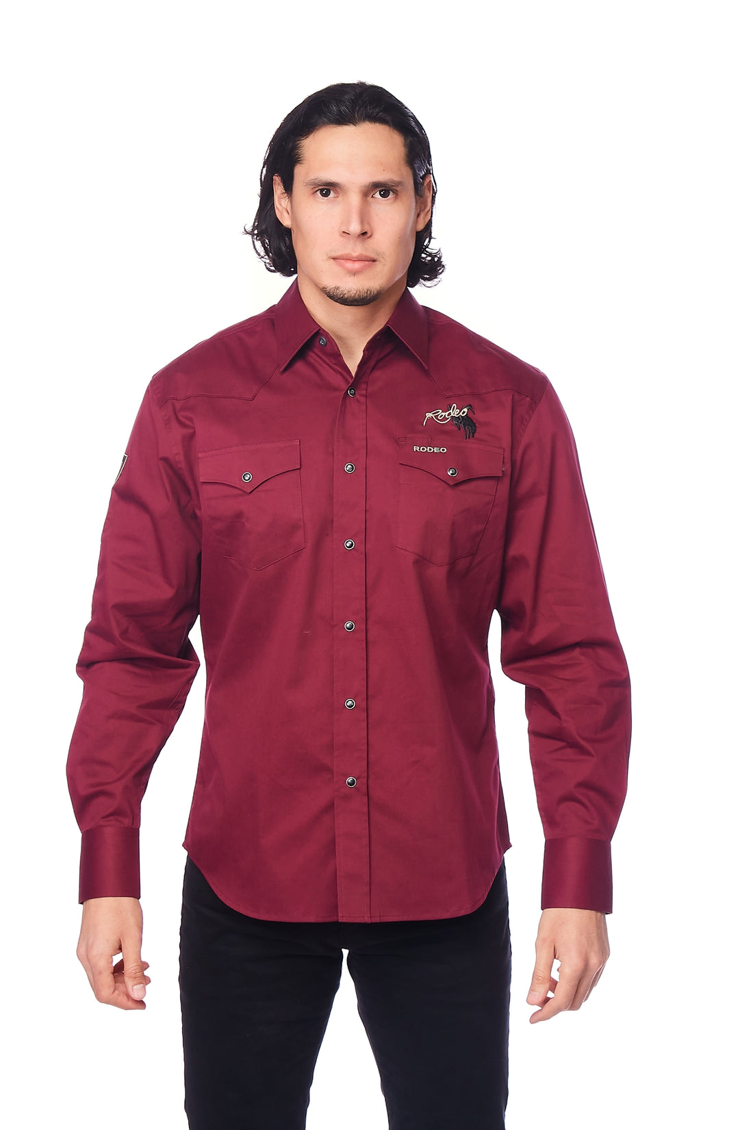 PS550-EMB-BURGUNDY - Rodeo Clothing wholesale 