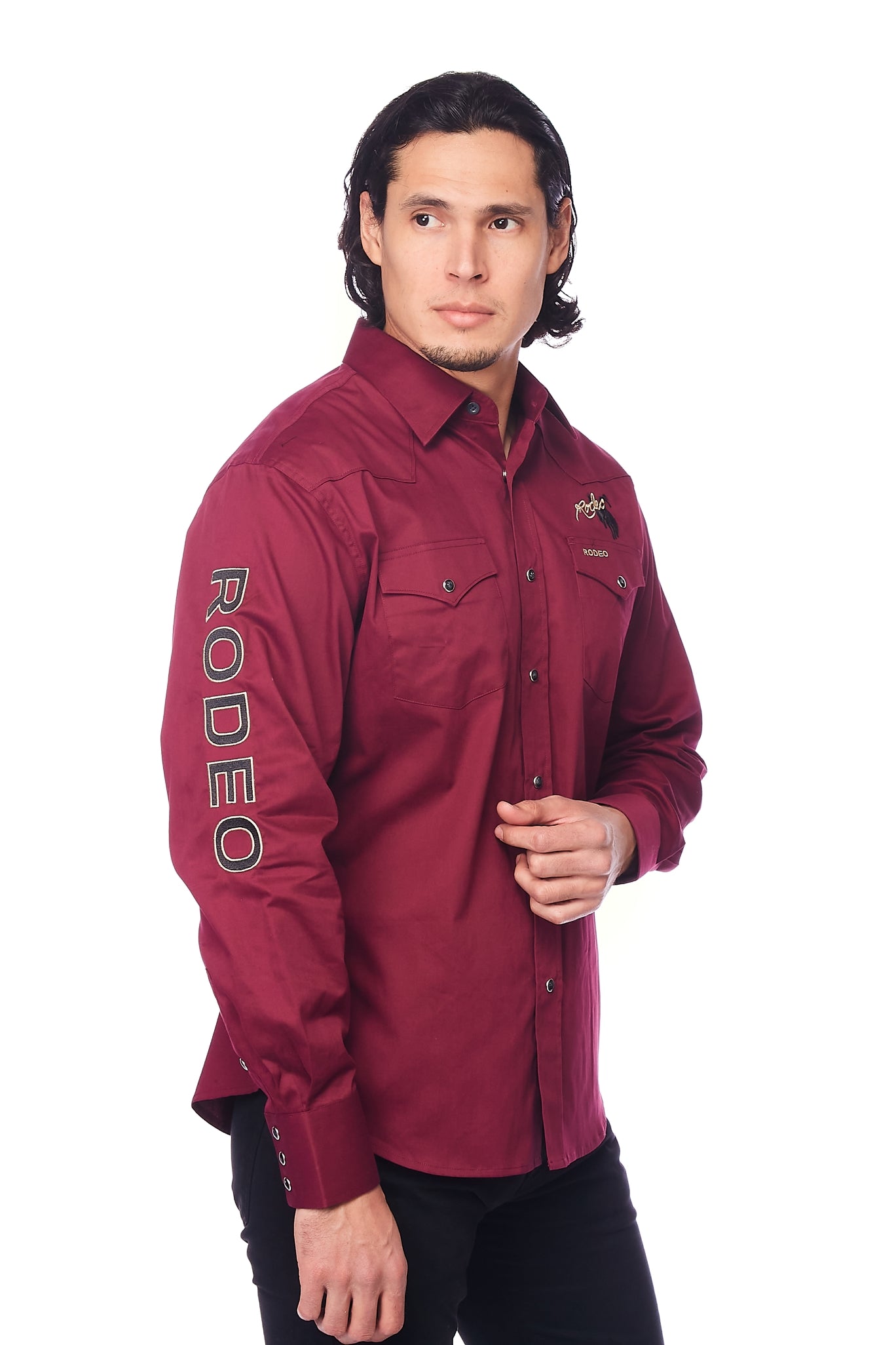 PS550-EMB-BURGUNDY - Rodeo Clothing wholesale 