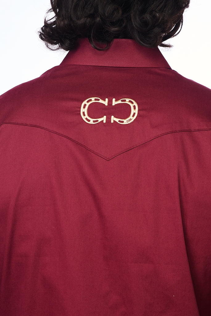 PS550-EMB-BURGUNDY - Rodeo Clothing wholesale 
