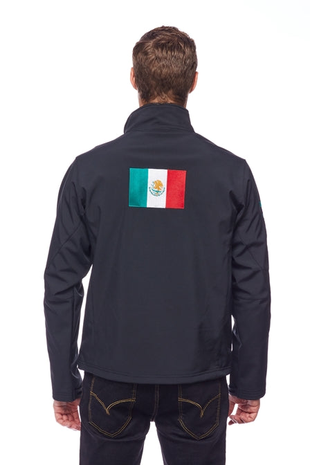Men's Soft Shell Bonded Jacket-NJ650-EMB-BLACKMEX - Rodeo Clothing wholesale 