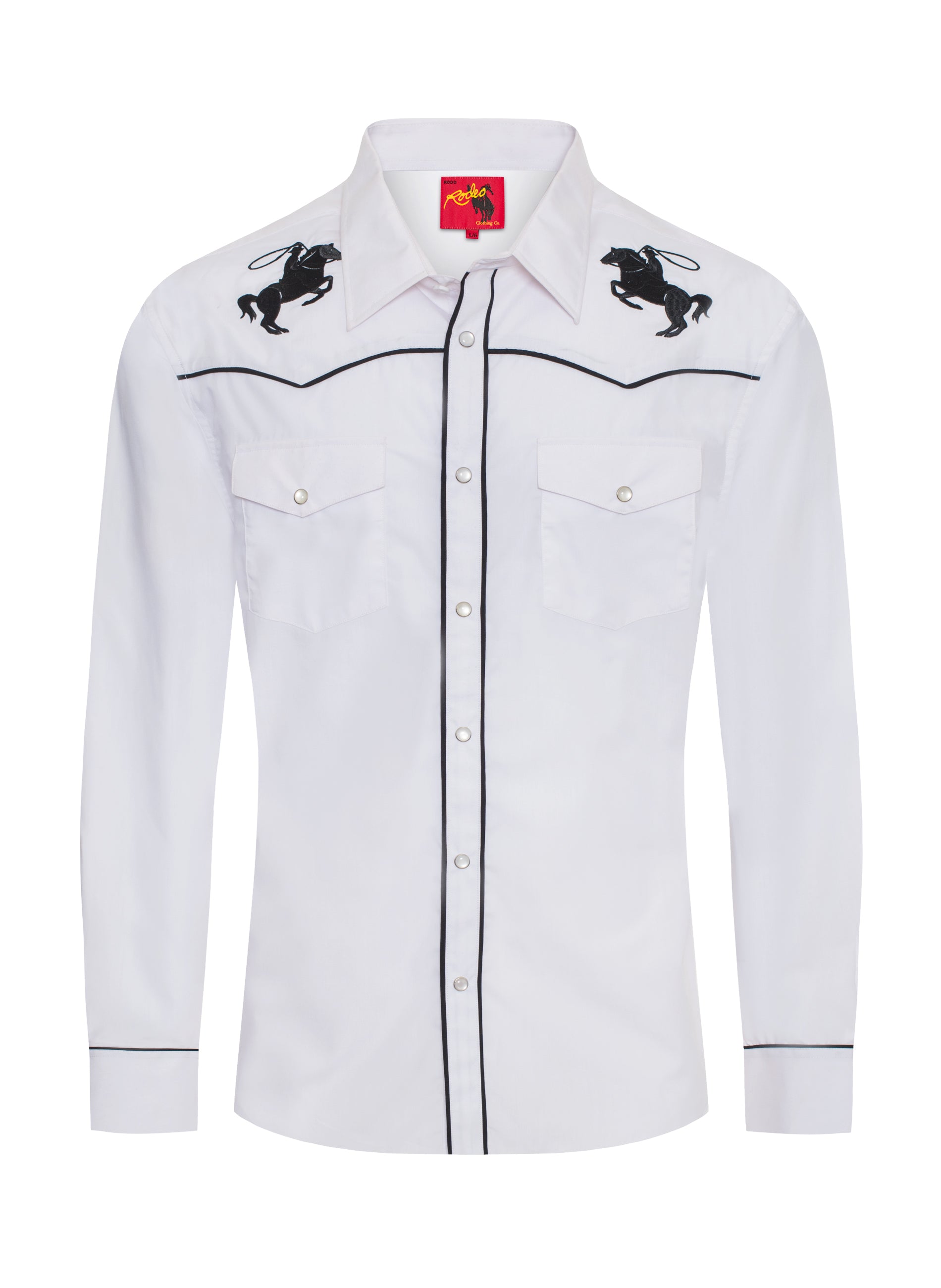 Men's Poly/Cotton L/S Horse Embroidery Western Shirts-PS560L-508 Pack B(1S-2M-2L-1XL)
