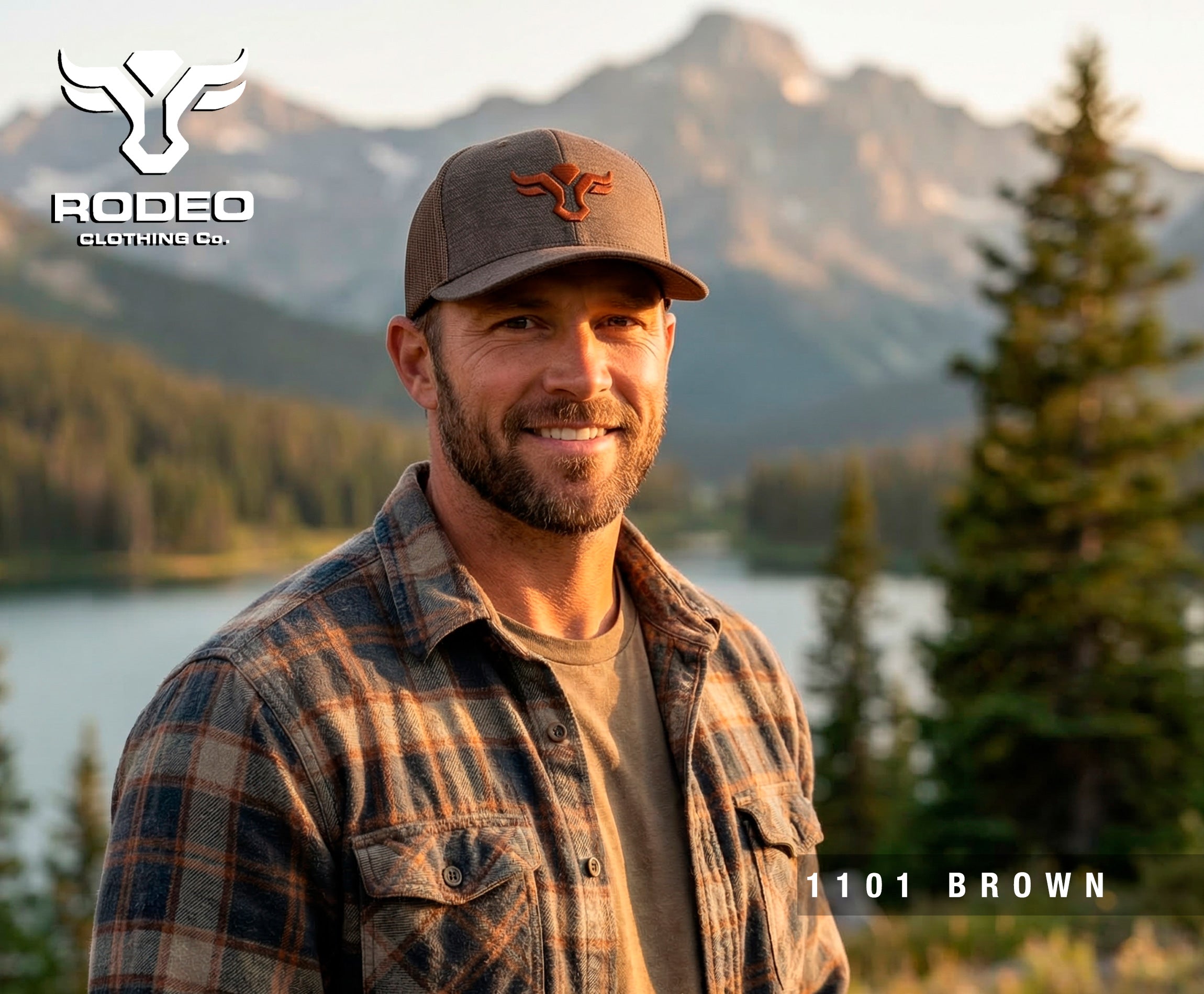 Men’s Cotton Twill Mesh Western Cap –TH101-1101-BROWN