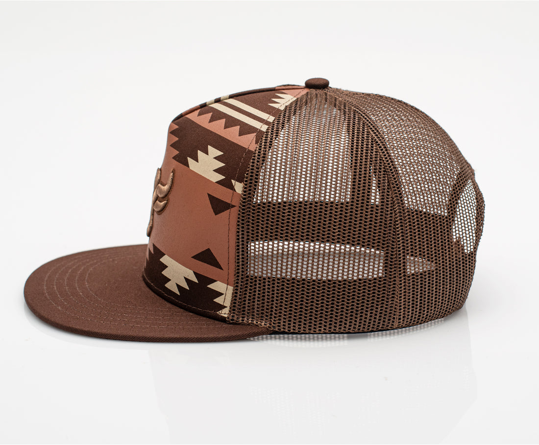 Men’s Cotton Twill Mesh Western Cap –TH101-1102-BROWN