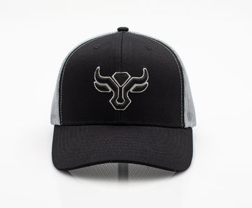Men’s Cotton Twill Mesh Western Cap –TH101-1106-BLACK-GREY