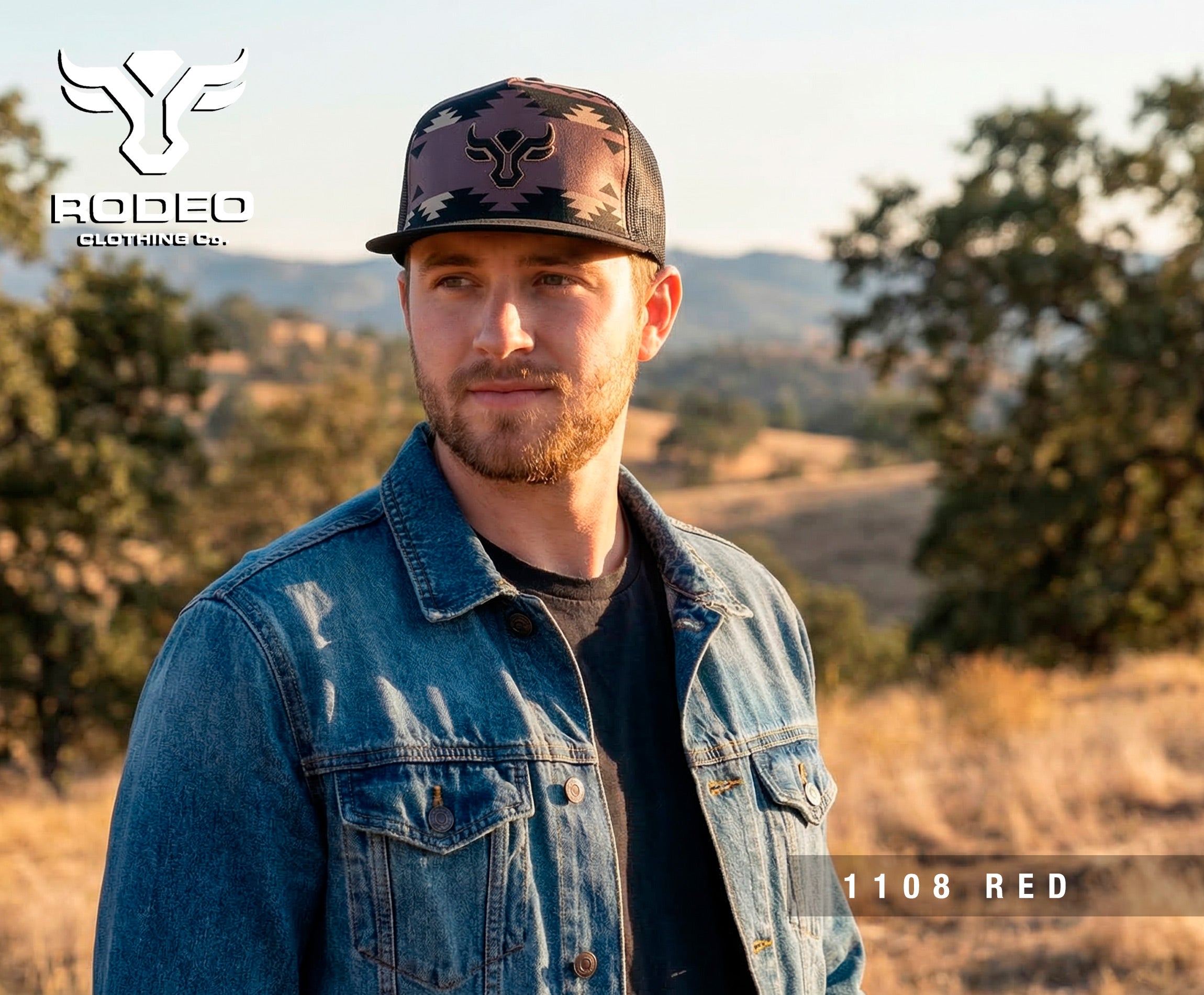 Men’s Cotton Twill Mesh Western Cap –TH101-1108-RED