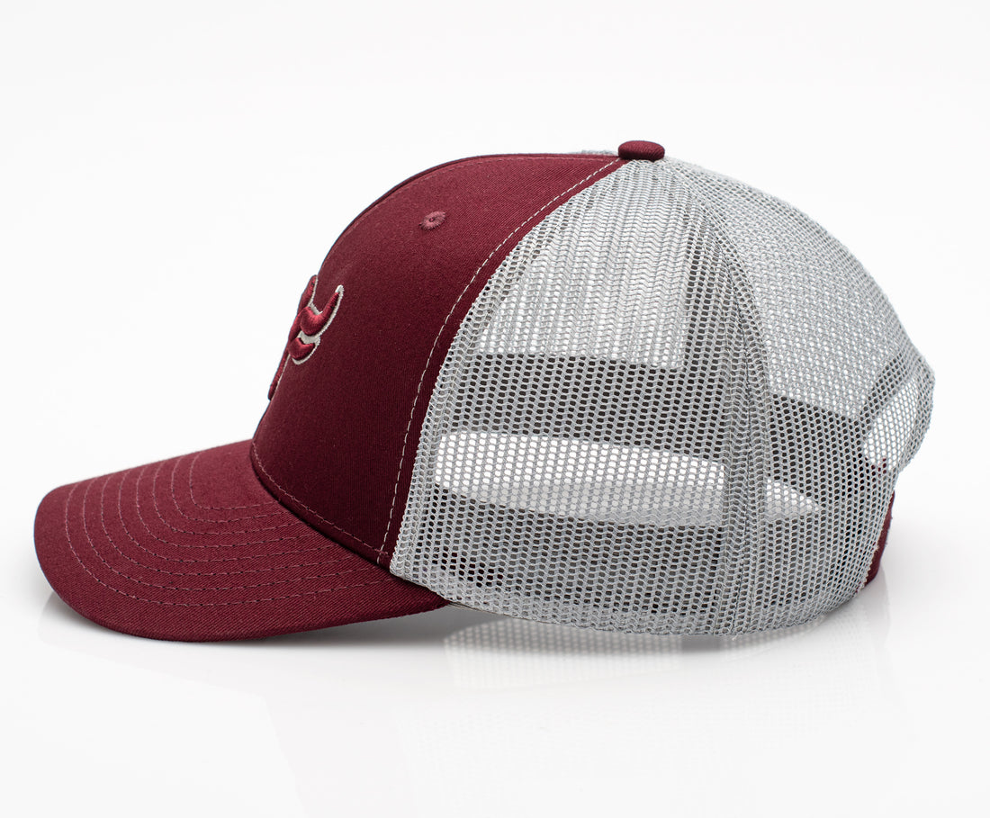 Men’s Cotton Twill Mesh Western Cap –TH101-1110-RED-GREY