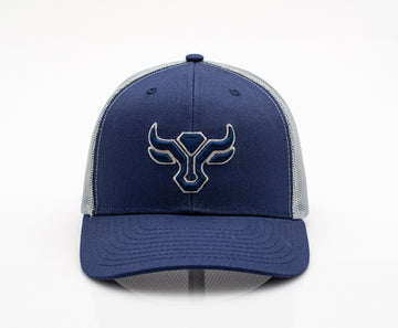 Men’s Cotton Twill Mesh Western Cap –TH101-1111-BLUE-GREY