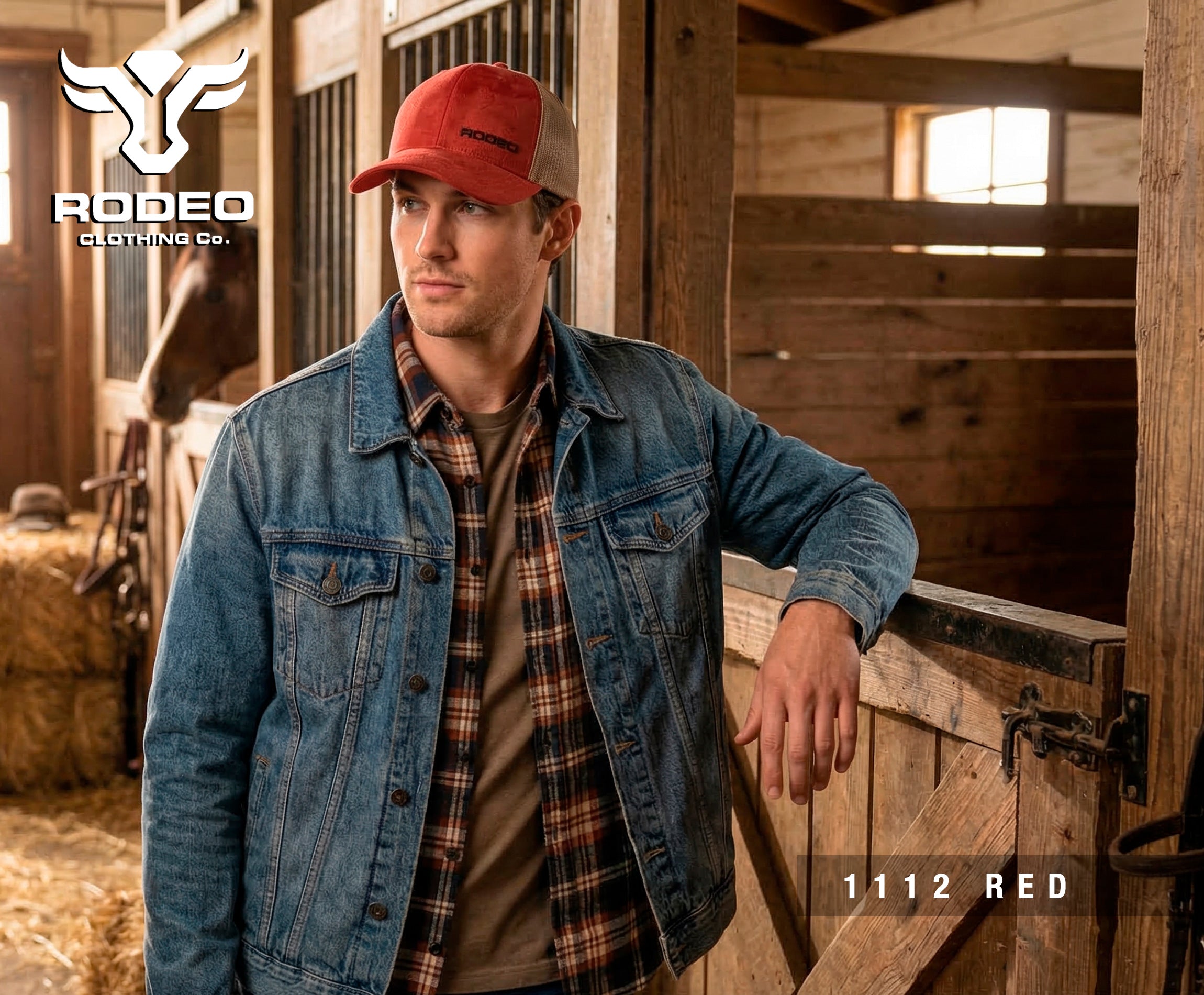 Men’s Cotton Twill Mesh Western Cap –TH101-1112-RED