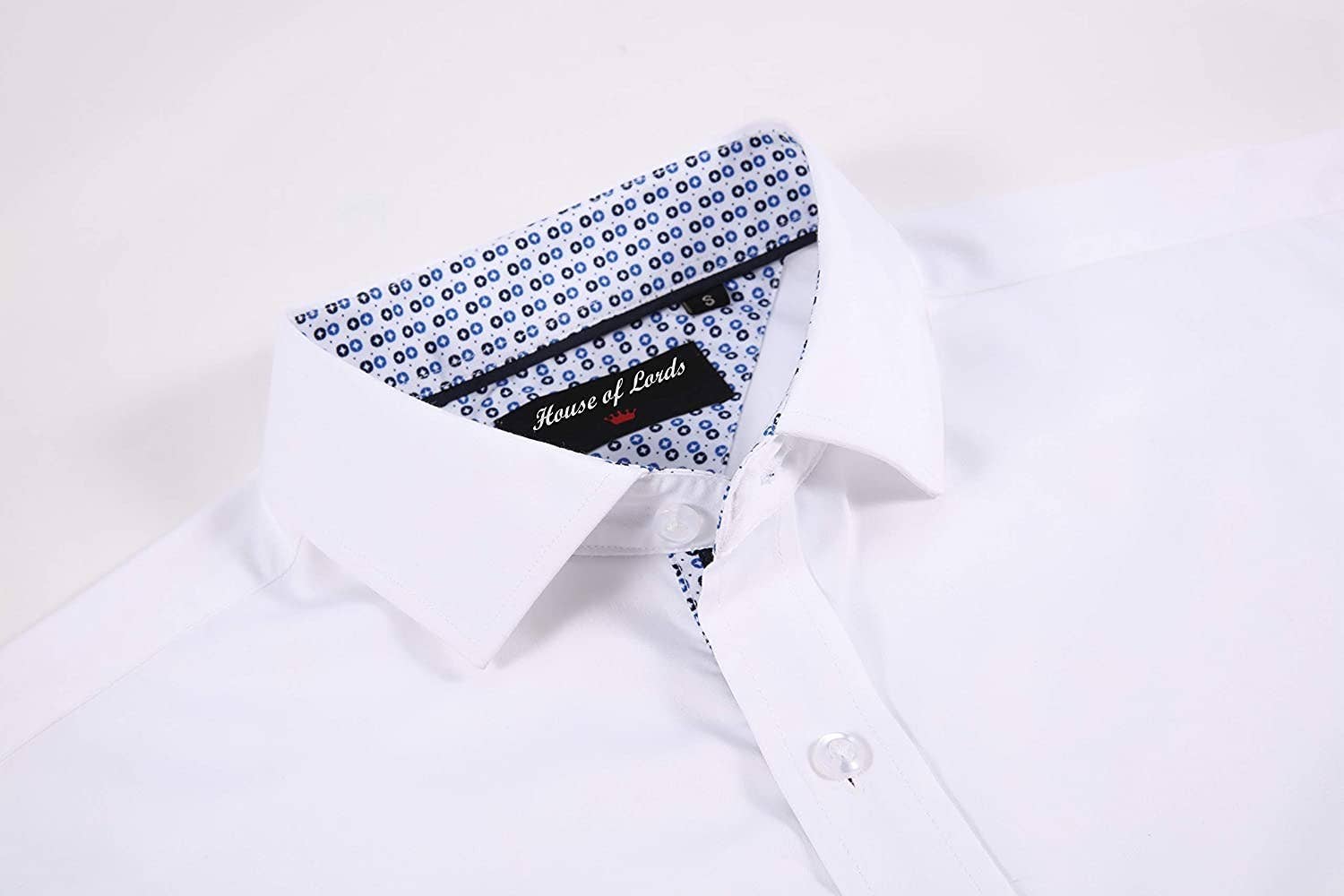 Calvetti Mens Dress Shirts Wrinkle Free Regular Long Sleeve Shirts - WHITE