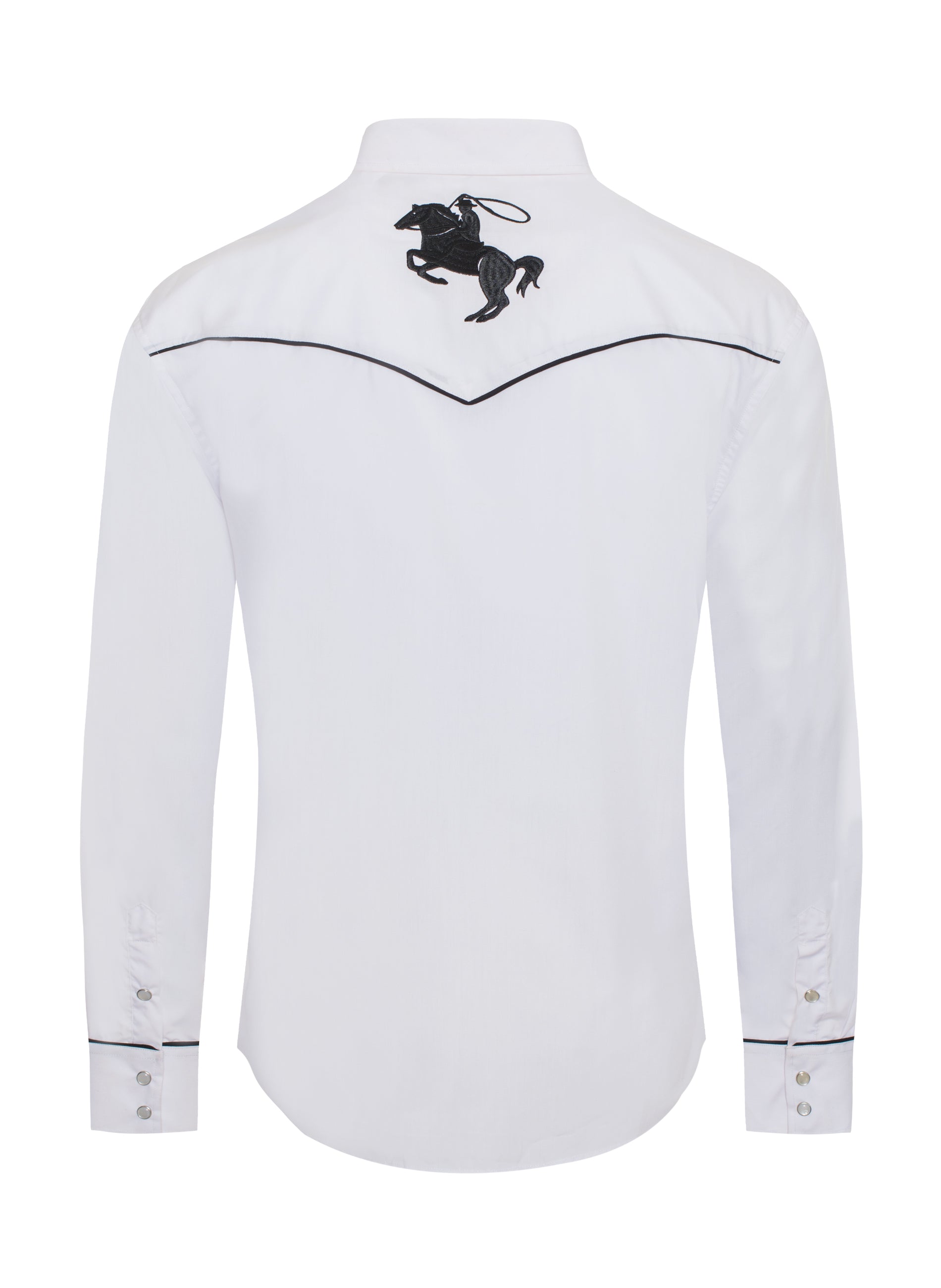 Men's Poly/Cotton L/S Horse Embroidery Western Shirts-PS560L-508 - Rodeo Clothing wholesale 
