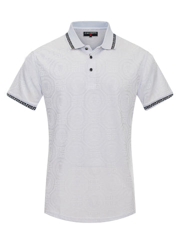 MEN'S COTTON/POLY FANCY POLO SHIRTS-CS200-211 - Rodeo Clothing wholesale 