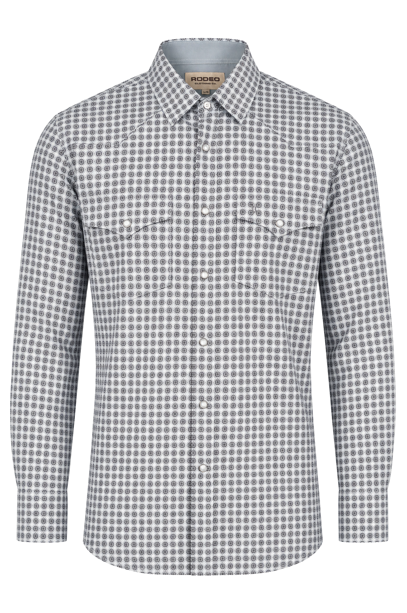 Men's Western Pearl Snap Aztec Print Shirt-MPS110L-1155