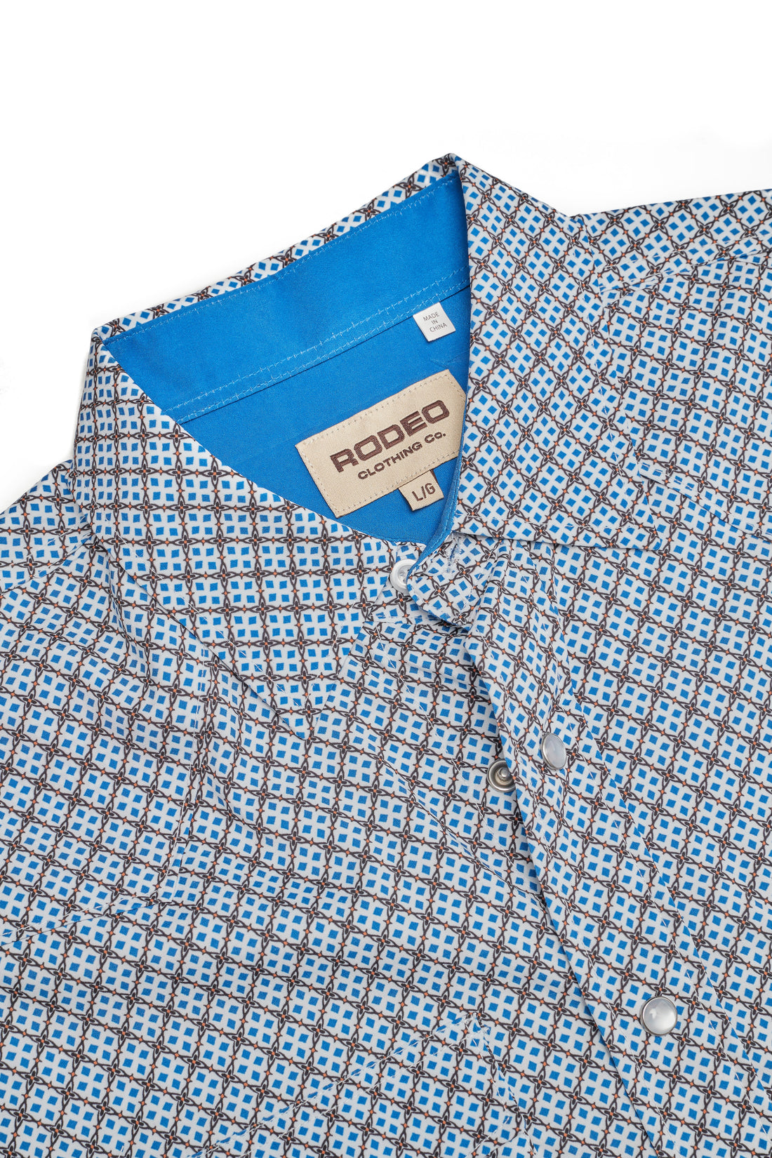 Men's Western Pearl Snap Aztec Print Shirt-MPS110L-1162