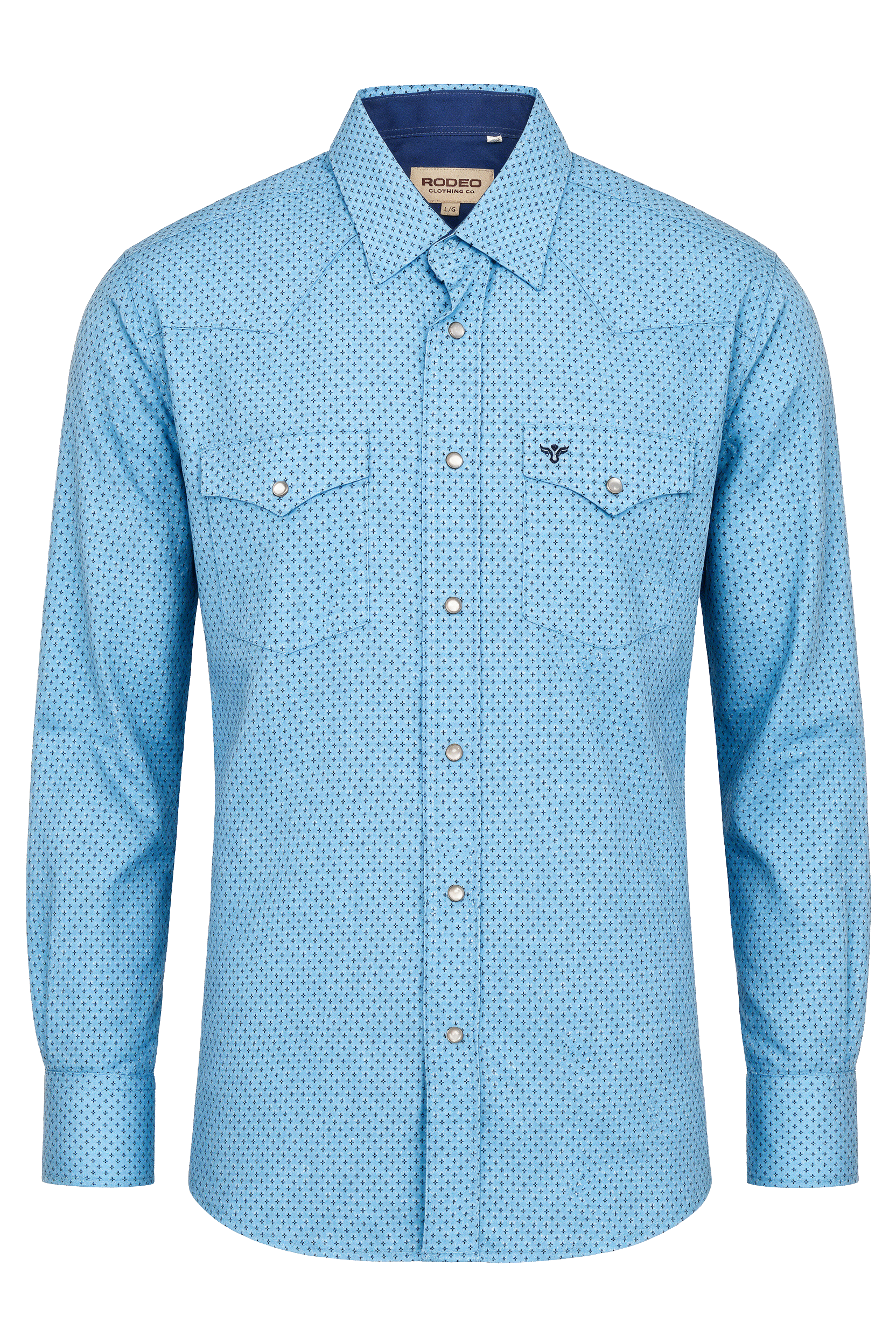 Men's Western Pearl Snap Aztec Print Shirt-MPS110L-1163
