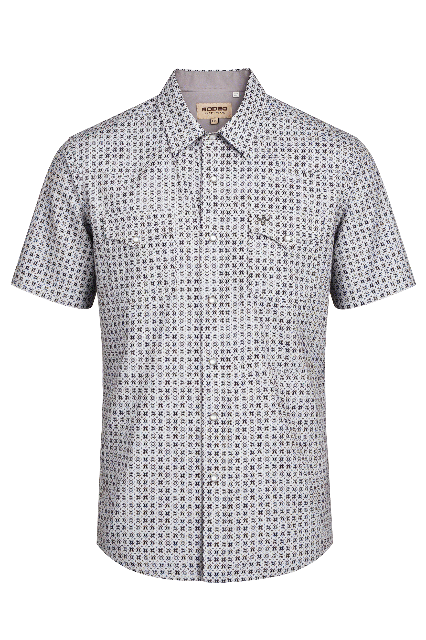 Men's Western Pearl Snap Aztec Print Shirt-MPS110S-1103