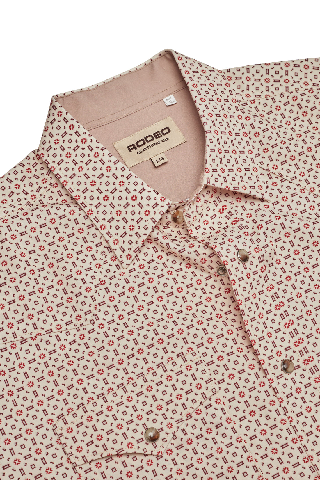 Men's Western Pearl Snap Aztec Print Shirt-MPS110S-1170
