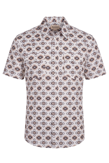 Men’s UPF 50+ Sun Protection Short Sleeve Western Shirt-RT101S-1176