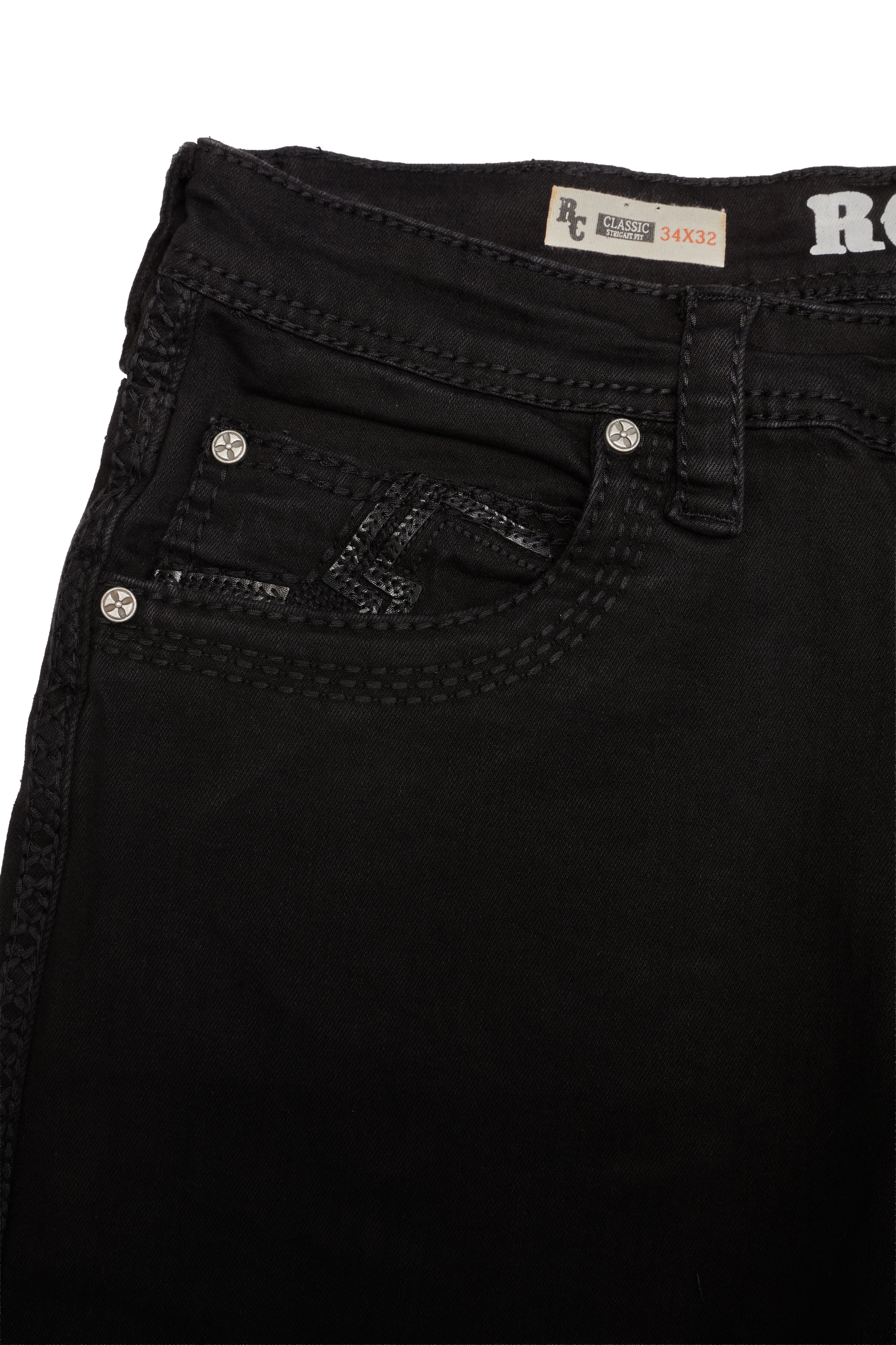 MEN'S COTTON/SPANDEX STRETCH FANCY SLIM STRAIGHT JEANS-RP500-519