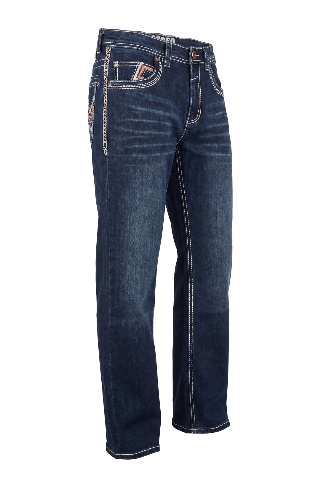 MEN'S COTTON/SPANDEX STRETCH FANCY SLIM STRAIGHT JEANS-RP500-520