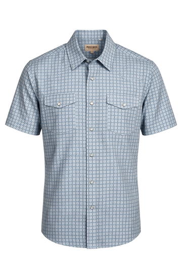 Men’s UPF 50+ Sun Protection Short Sleeve Western Shirt-RT101S-1139