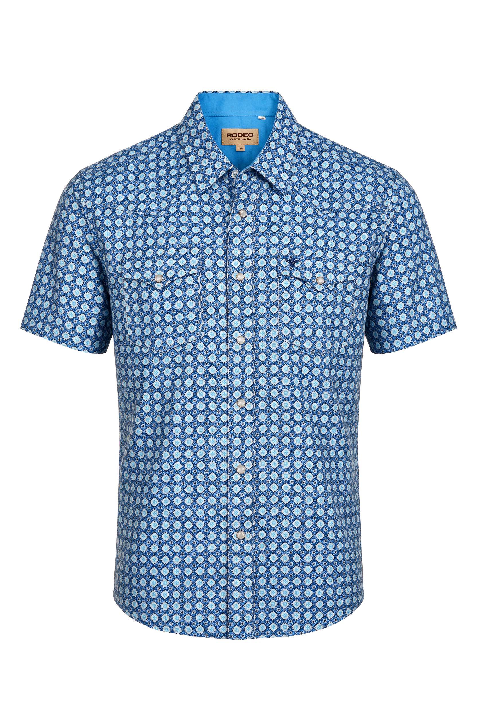 Men’s UPF 50+ Sun Protection Short Sleeve Western Shirt-RT101S-1169