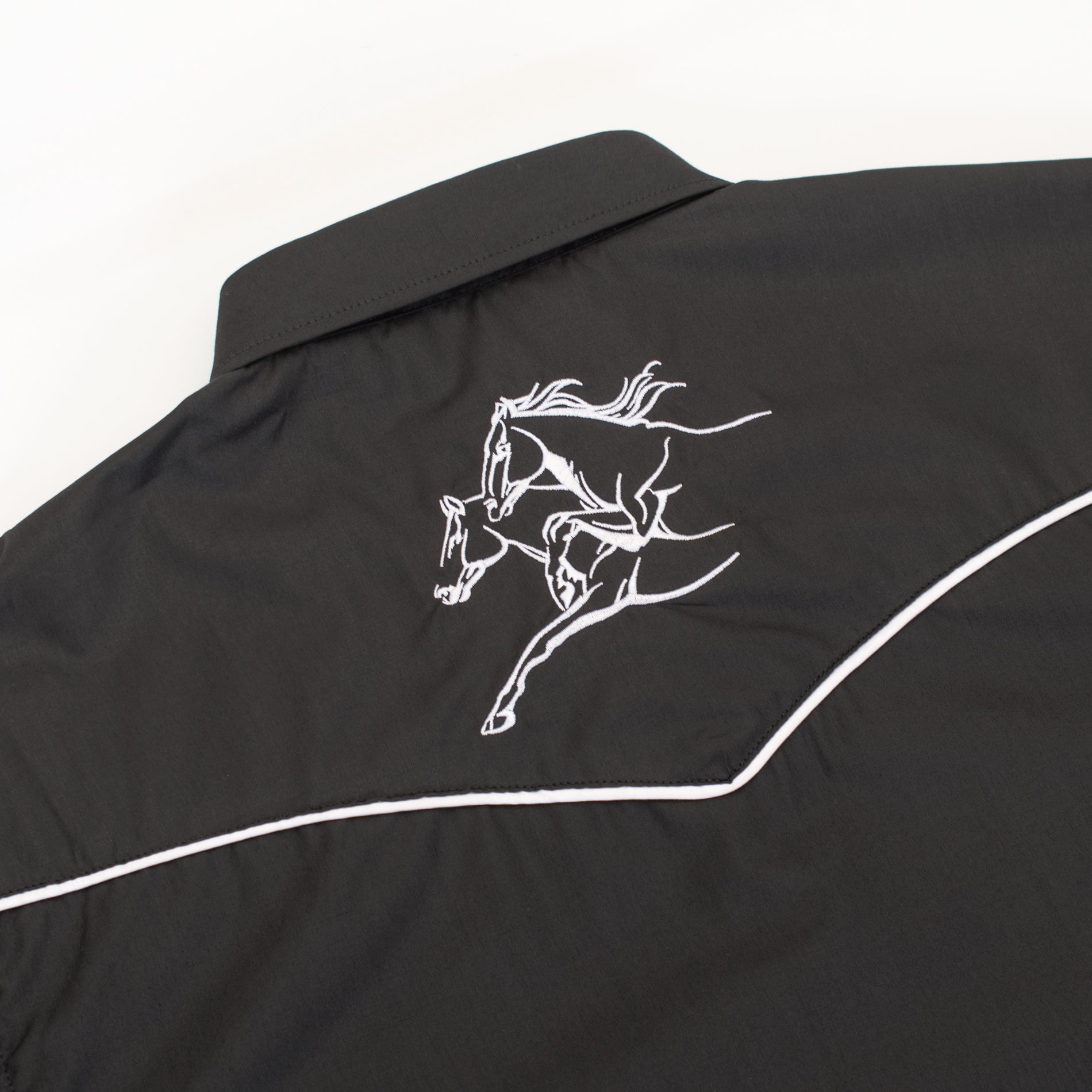 Men's Poly/Cotton L/S Horse Embroidery Western Shirts-PS560L-504 - Rodeo Clothing wholesale 