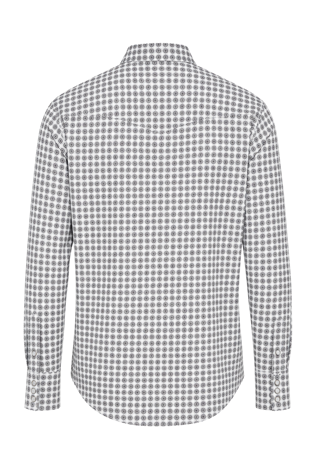 Men's Western Pearl Snap Aztec Print Shirt-MPS110L-1155