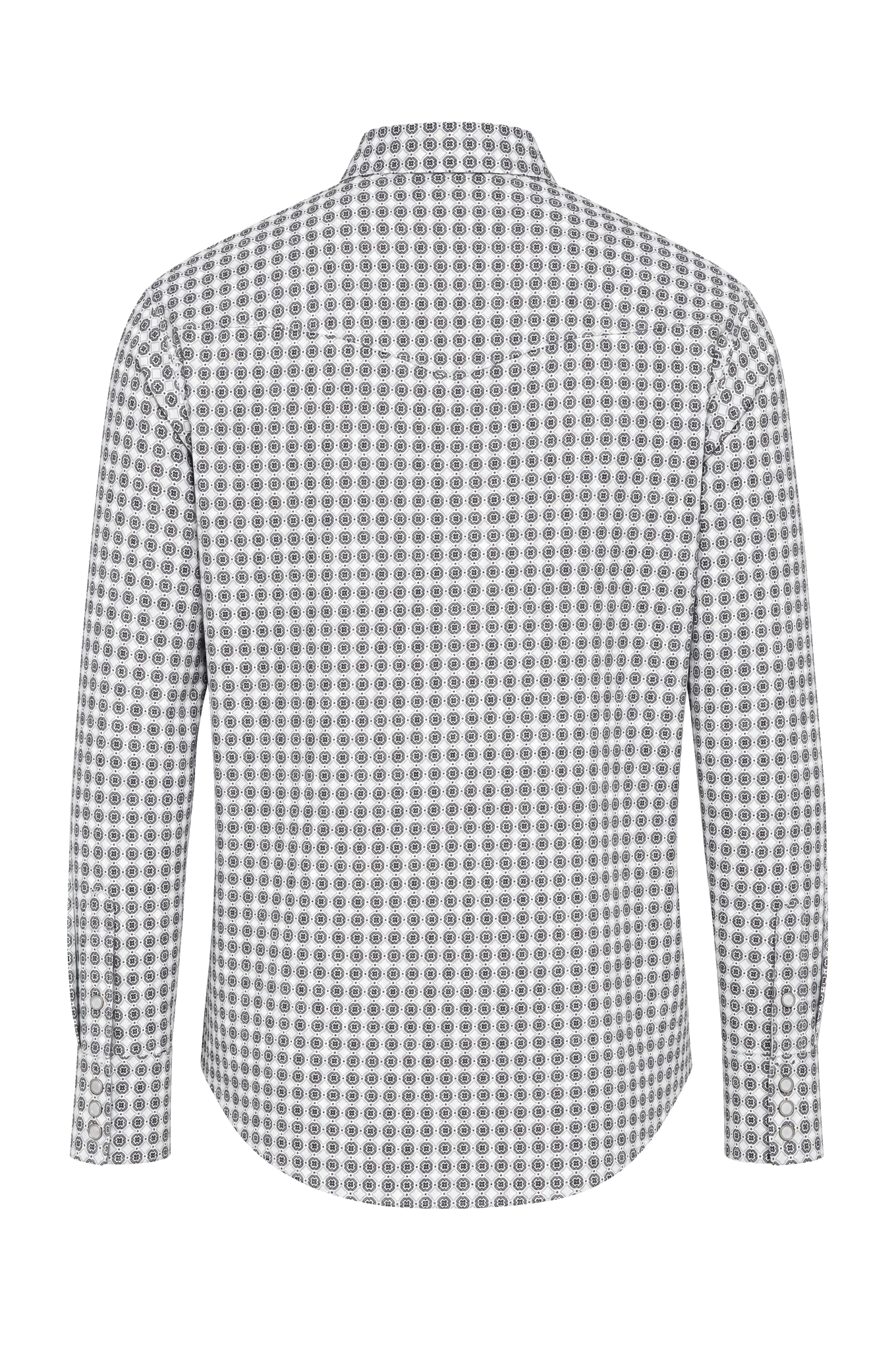Men's Western Pearl Snap Aztec Print Shirt-MPS110L-1155
