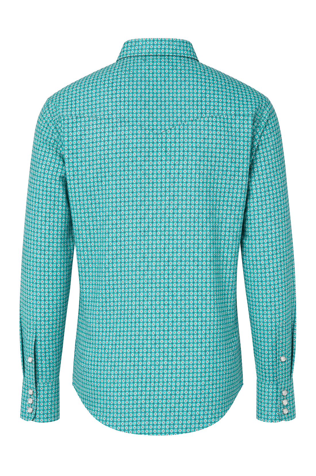 Men's Western Pearl Snap Aztec Print Shirt-MPS110L-1159