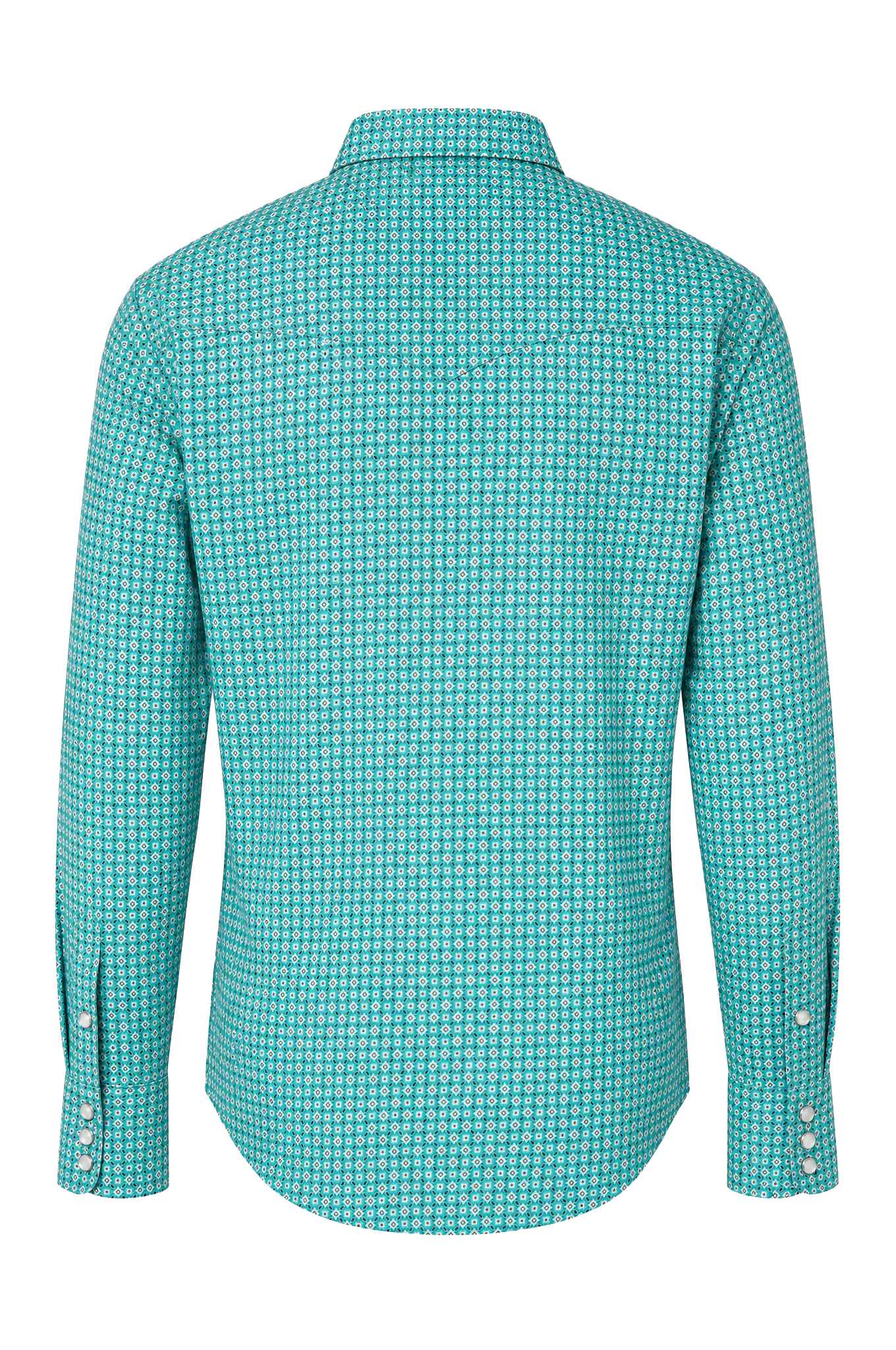 Men's Western Pearl Snap Aztec Print Shirt-MPS110L-1159