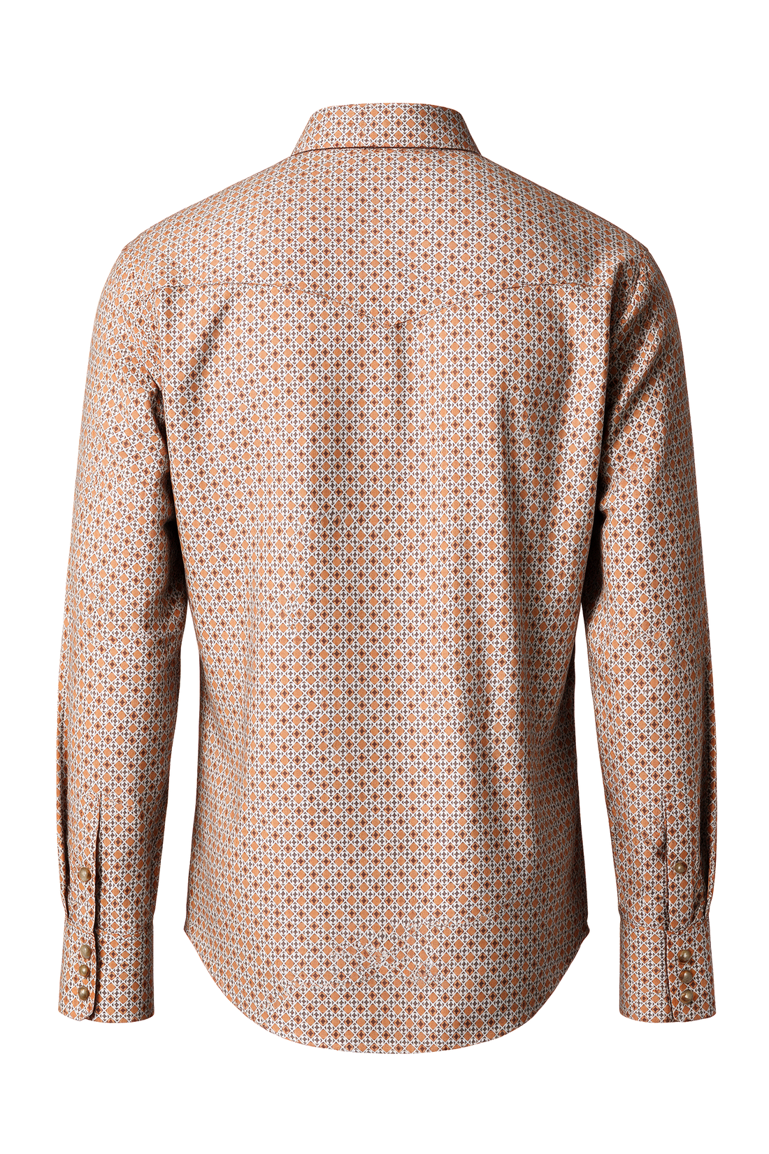 Men's Western Pearl Snap Aztec Print Shirt-MPS110L-1160