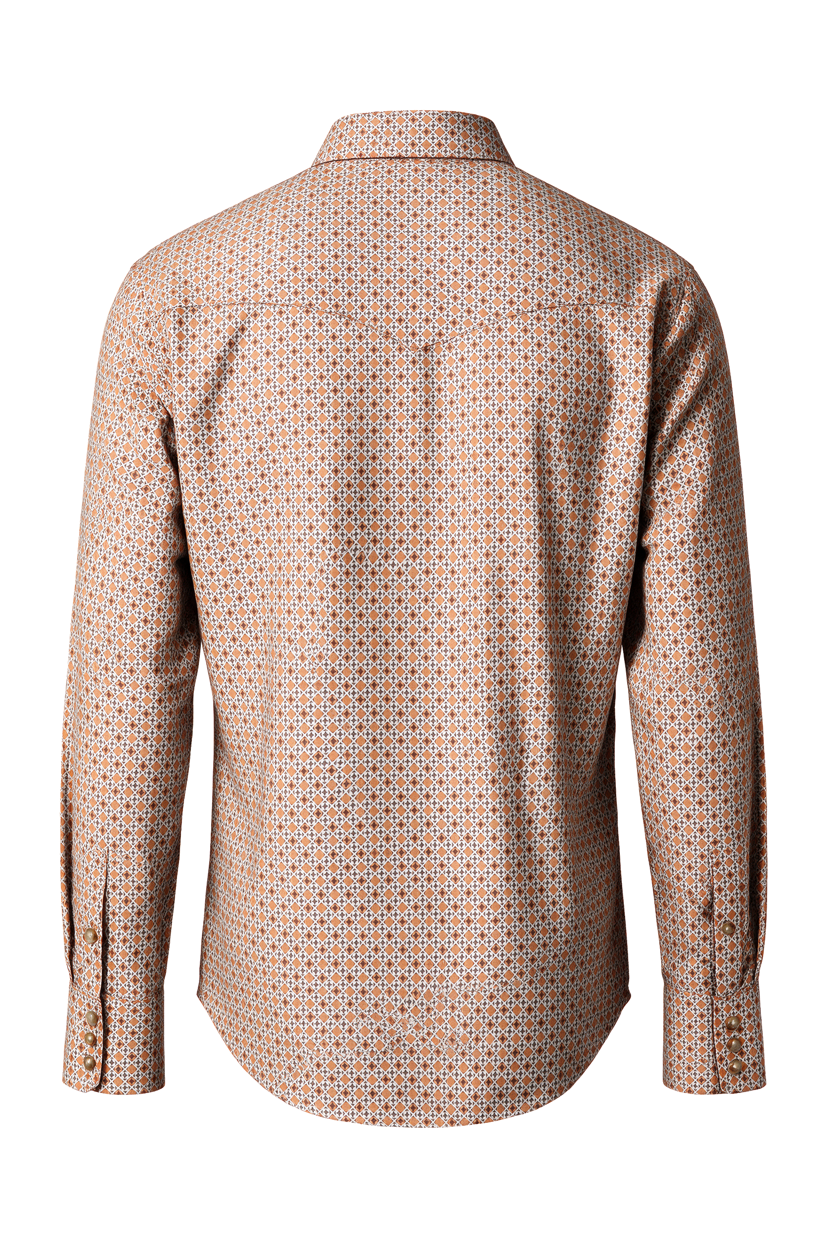 Men's Western Pearl Snap Aztec Print Shirt-MPS110L-1160