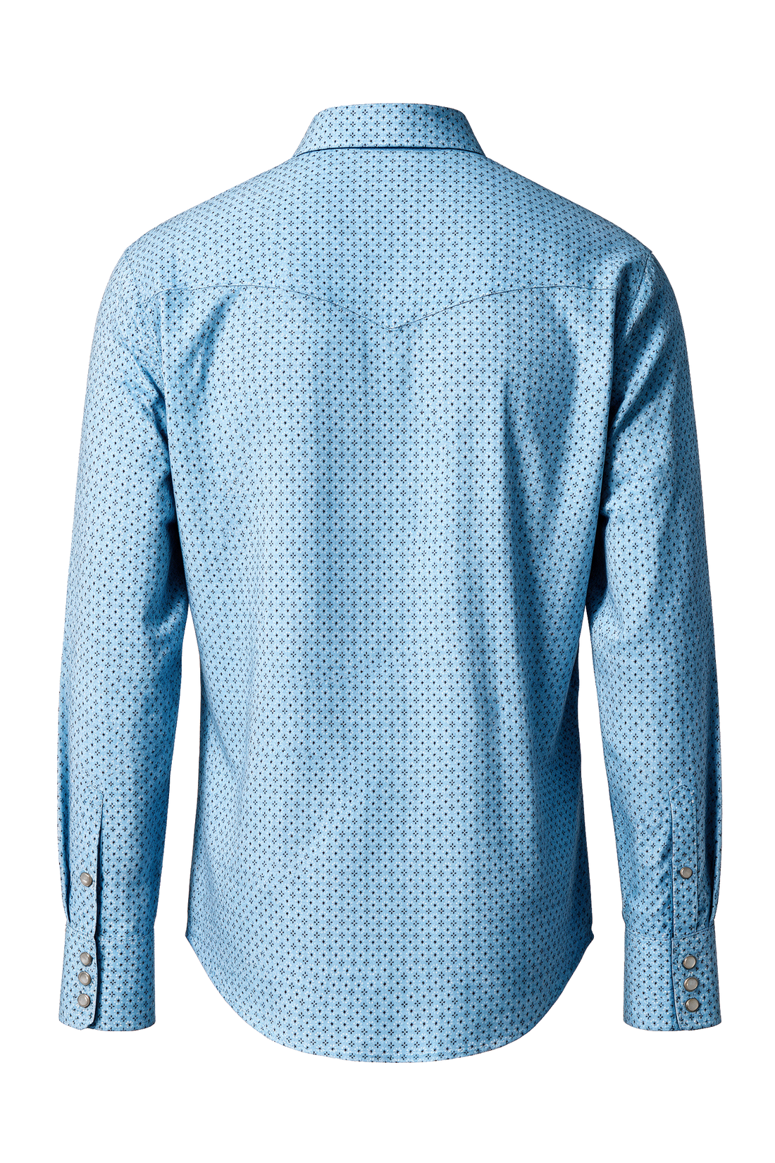 Men's Western Pearl Snap Aztec Print Shirt-MPS110L-1163