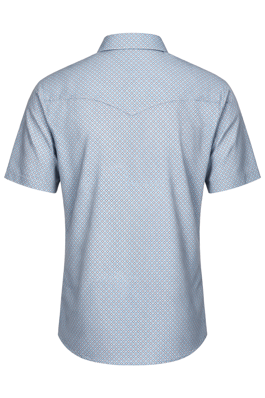 Men's Western Pearl Snap Aztec Print Shirt-MPS110S-1105