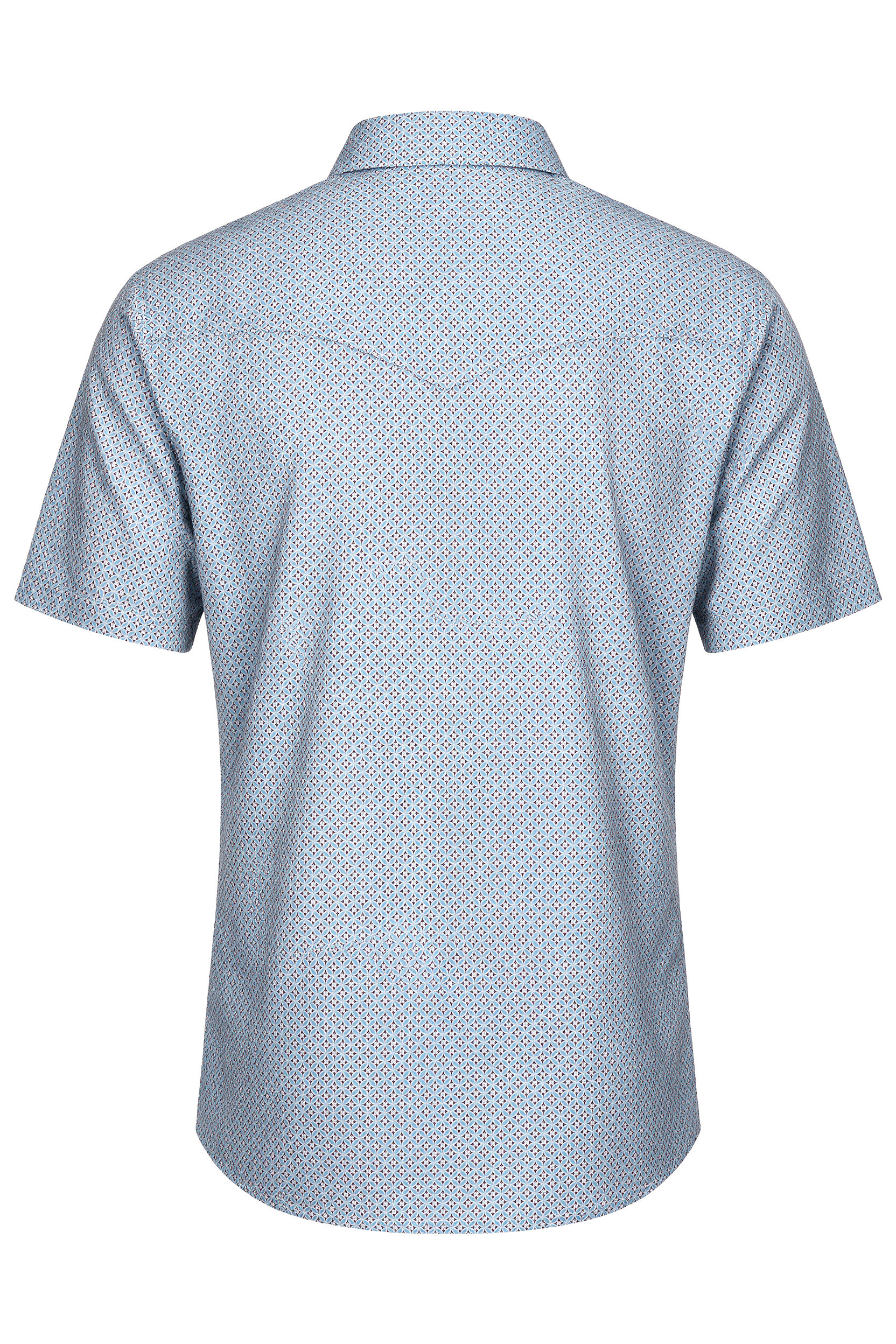 Men's Western Pearl Snap Aztec Print Shirt-MPS110S-1105