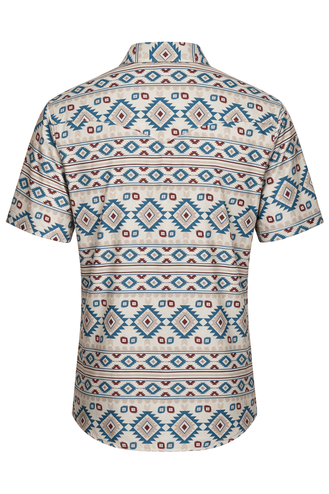 Men's Western Pearl Snap Aztec Print Shirt-MPS110S-1168